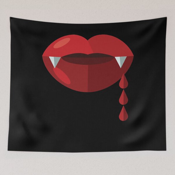 Item preview, Funny Men Halloween Vampire Bloody Lips Classic Fan designed and sold by Nathanielterryi.
