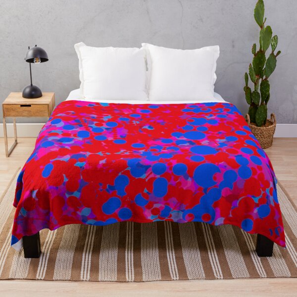 Item preview, blue on red, circles designed and sold by dnparker.
