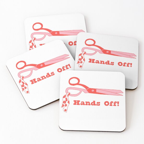 Item preview, Hands off! - Quilting sewing fabric scissors designed and sold by wildhunt.