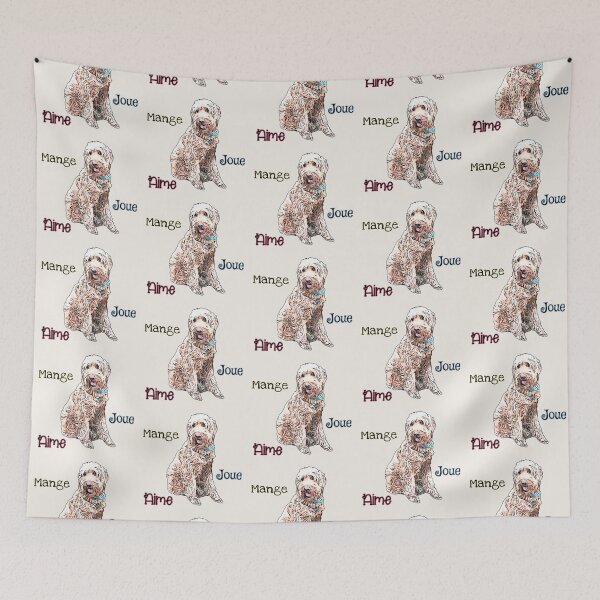 Item preview, Eats plays loves goldendoodle | dog lover quote designed and sold by NathBros.