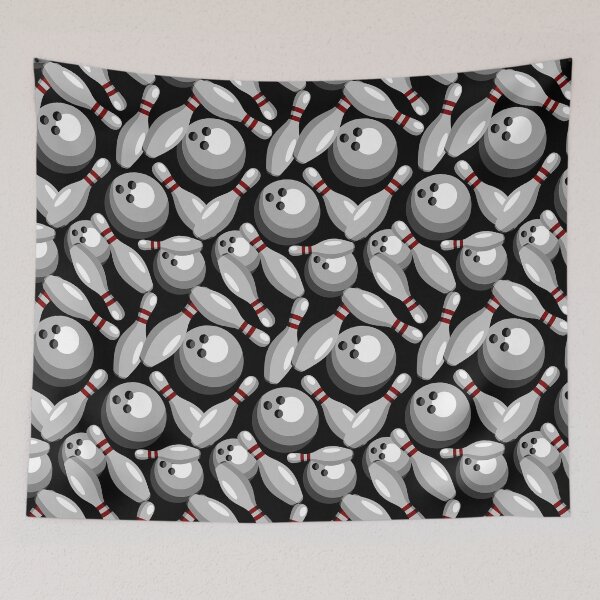 Item preview, Bowling Pins And Balls Seamless Pattern designed and sold by Landesign.