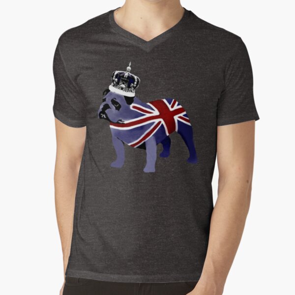 English Bulldog V-Neck T-Shirt