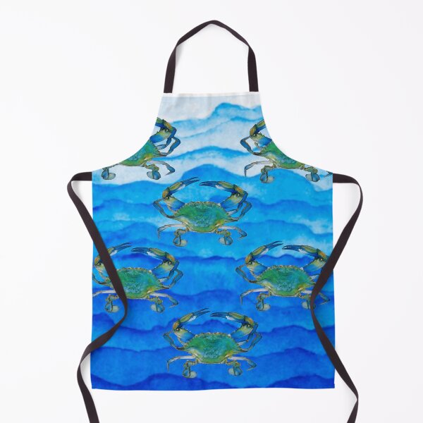 Item preview, Blue Crab Oil Painting/Water Waves Watercolor designed and sold by GL Digital Artwork .