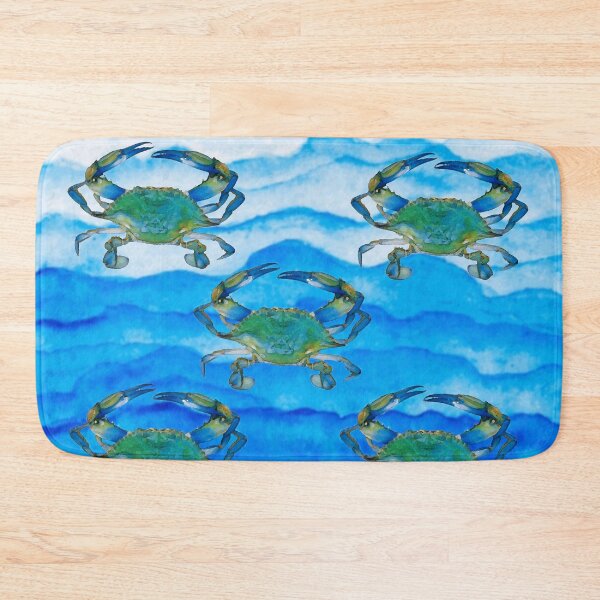 Item preview, Blue Crab Oil Painting/Water Waves Watercolor designed and sold by GL Digital Artwork .