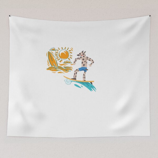 Item preview, Dog On Surfboard With Dad designed and sold by smart Mahdi.