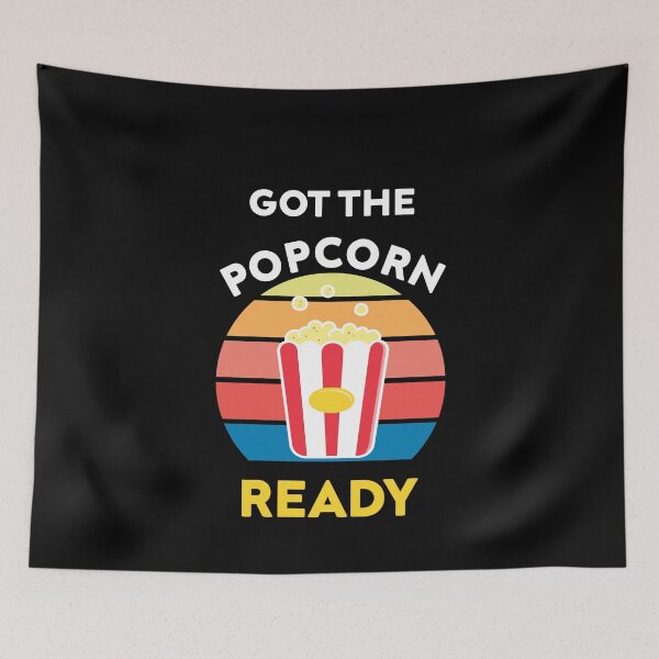 Item preview, Got The Popcorn Ready Funny Retro Vintage designed and sold by zedesigner-.