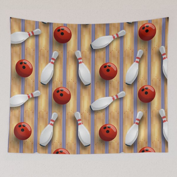 Item preview, Bowling Alley Seamless Pattern designed and sold by Landesign.
