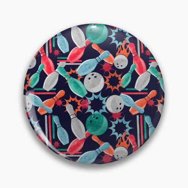 Item preview, Vintage Watercolor bowling seamless pattern designed and sold by Landesign.