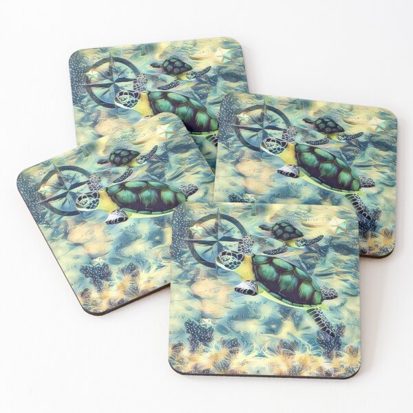 Item preview, Serene Seas - Graceful Sea Turtles designed and sold by briarmoon.