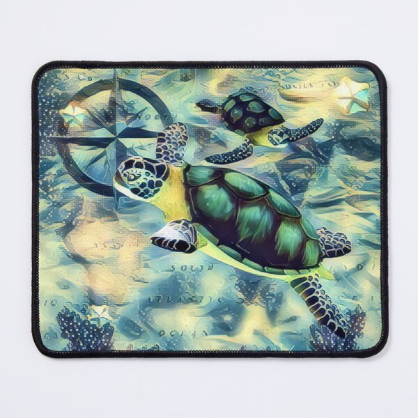 Item preview, Serene Seas - Graceful Sea Turtles designed and sold by briarmoon.