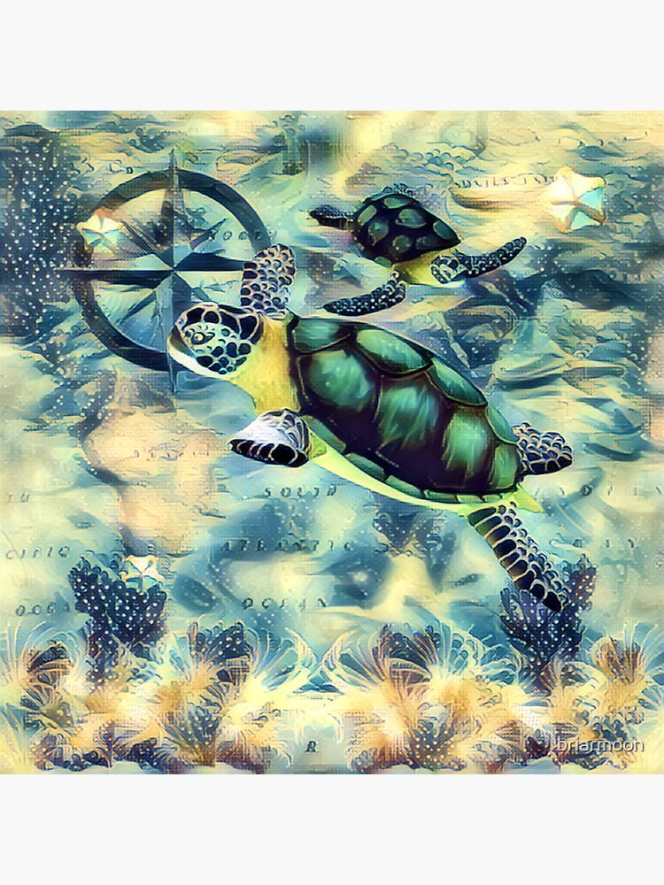 Serene Seas - Graceful Sea Turtles by briarmoon