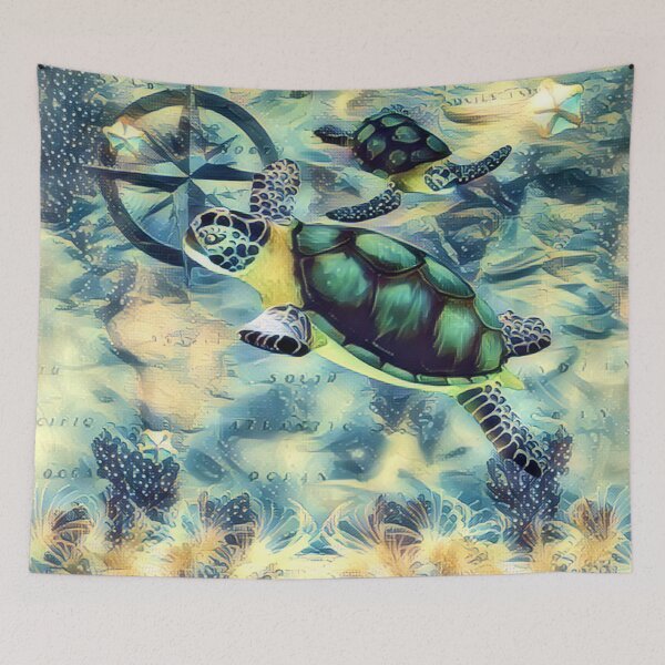 Item preview, Serene Seas - Graceful Sea Turtles designed and sold by briarmoon.