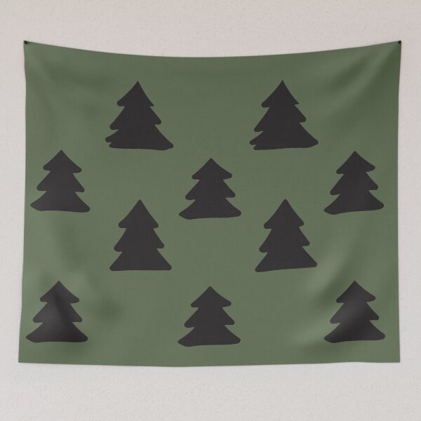 Item preview, Army Green Tree Holiday Pattern  designed and sold by MaiZephyr.