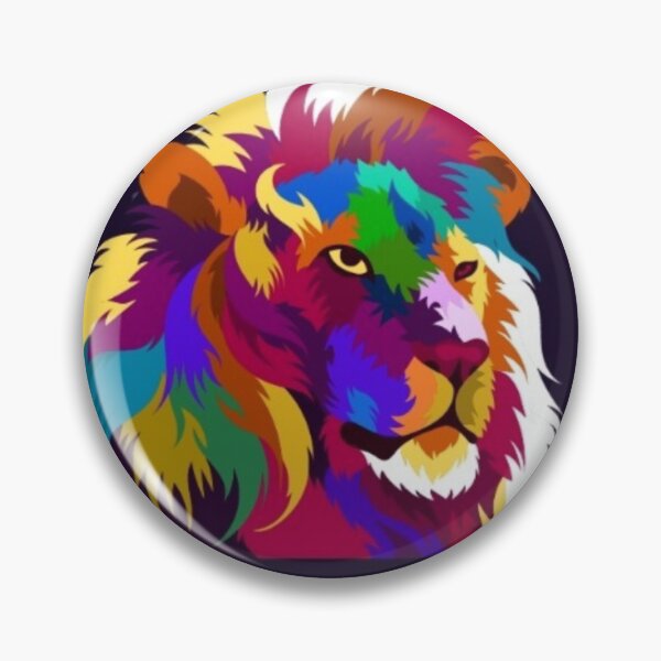 Item preview, Artistic colorful branded lion designed and sold by SKMAXX.