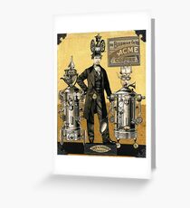 Mustapha's Espresso Robots Greeting Card