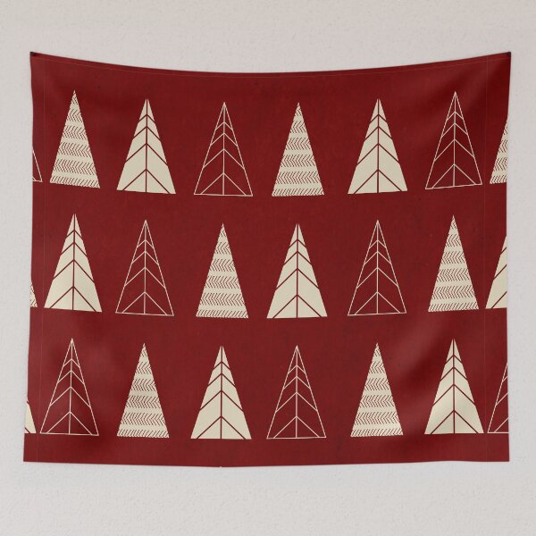 Item preview, Classic Red Holidays Geometric Christmas Tree designed and sold by MaiZephyr.