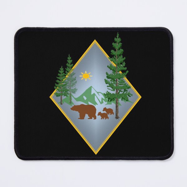 Item preview, Gradient Sun Diamond Bear with Cubs on Black designed and sold by HighCountry2021.