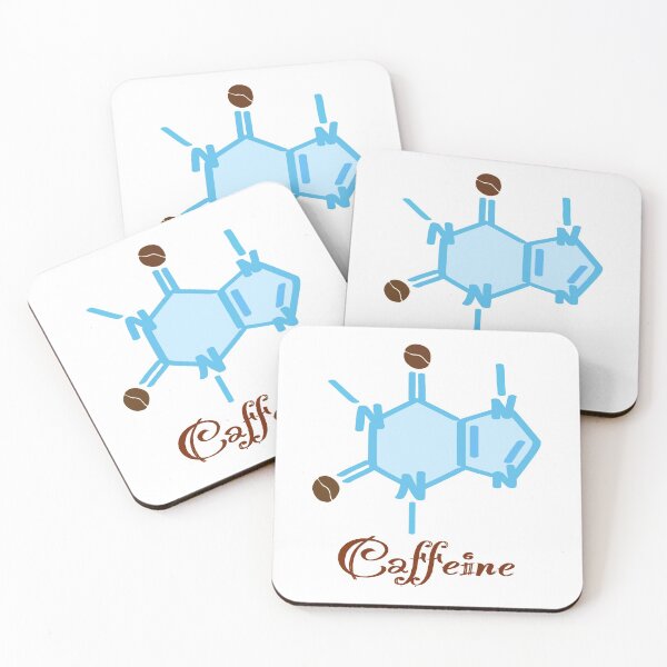 Item preview, Blue Caffeine Molecule with Coffee Beans designed and sold by LiLohaveaplan.