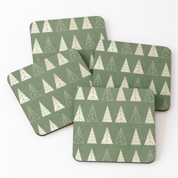 Item preview, Sage Green Classic Christmas Tree Pattern designed and sold by MaiZephyr.