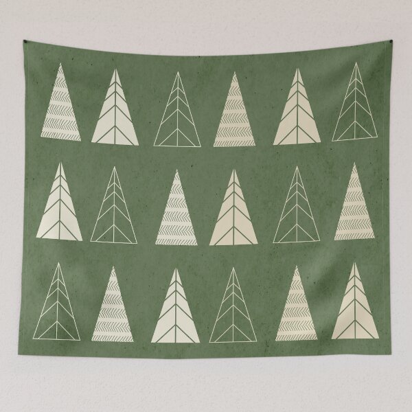 Item preview, Sage Green Classic Christmas Tree Pattern designed and sold by MaiZephyr.