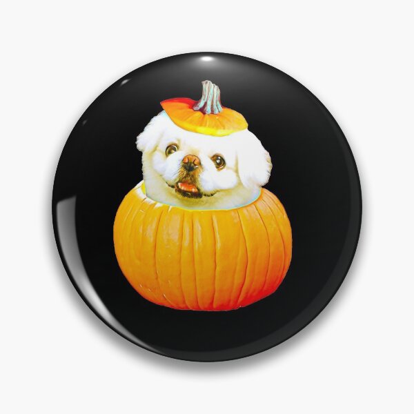 Item preview, White Pekingese Halloween Pumpkin for Pekingese Lovers   designed and sold by Mochi-Merch.