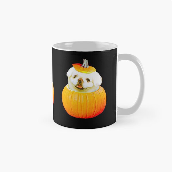 Item preview, White Pekingese Halloween Pumpkin for Pekingese Lovers   designed and sold by Mochi-Merch.