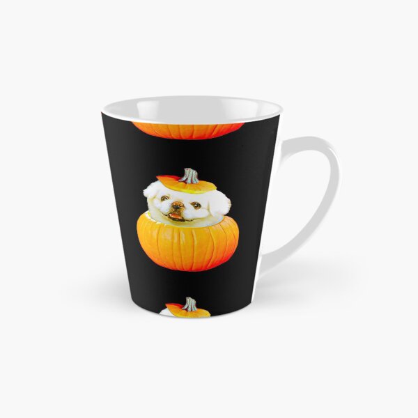 Item preview, White Pekingese Halloween Pumpkin for Pekingese Lovers   designed and sold by Mochi-Merch.