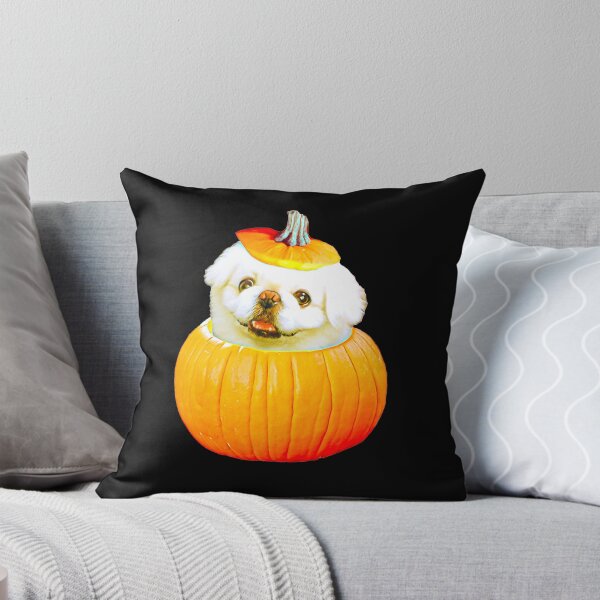 Item preview, White Pekingese Halloween Pumpkin for Pekingese Lovers   designed and sold by Mochi-Merch.