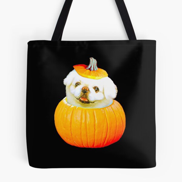 Item preview, White Pekingese Halloween Pumpkin for Pekingese Lovers   designed and sold by Mochi-Merch.