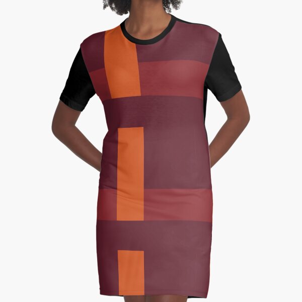 Lines, red, 4 - NESCI Graphic T-Shirt Dress