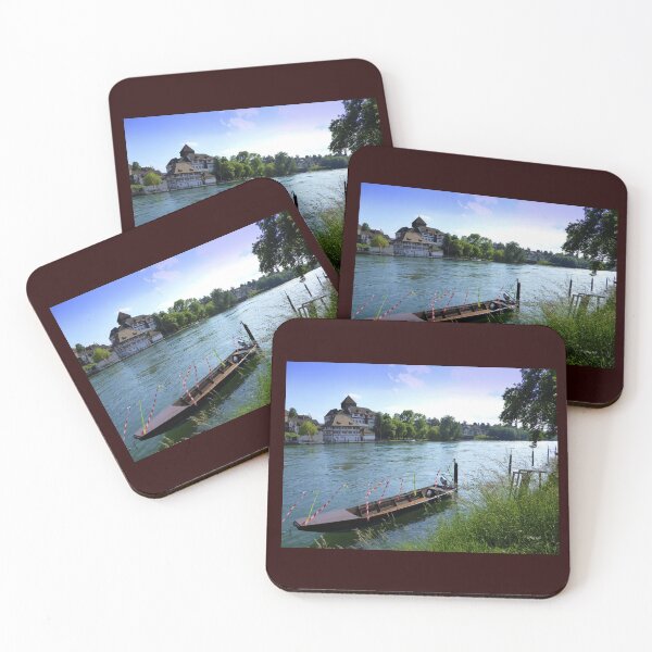 Item preview, Boat moored  on the Rhine River designed and sold by Shiva77.