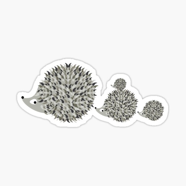 Hedgehogs family Sticker