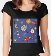 Space ships Women's Fitted Scoop T-Shirt