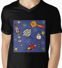 Space ships Men's V-Neck T-Shirt