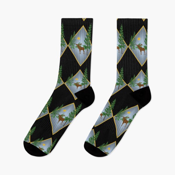 Item preview, Gradient Sun Diamond Moose Scene on Black designed and sold by HighCountry2021.