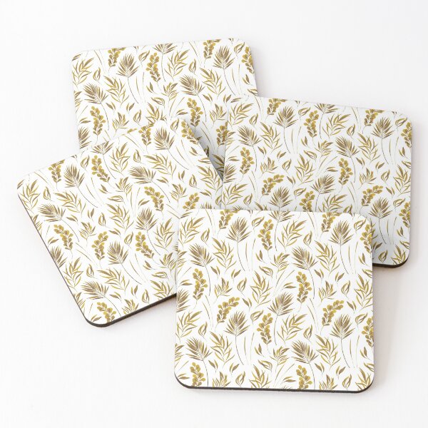 Item preview, Mustard Botanical pattern designed and sold by Artystico  ⭐⭐⭐⭐⭐.