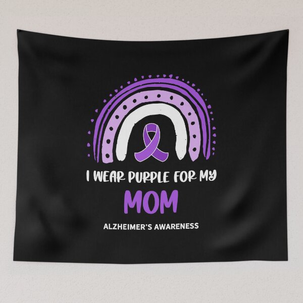 Item preview, I Wear Purple For My Mom / Alzheimer's Awareness Ribbon design designed and sold by CreatedByHeidi.