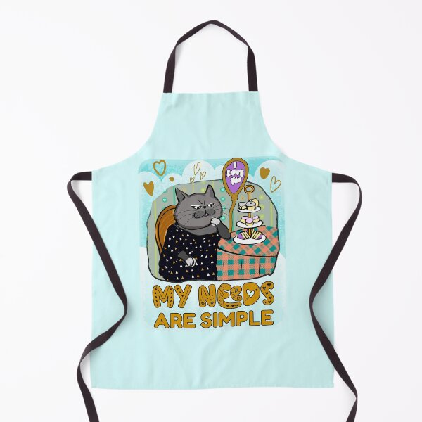 Item preview, My cat needs are simple - crazy cake cat eating cookies designed and sold by catnbloom.