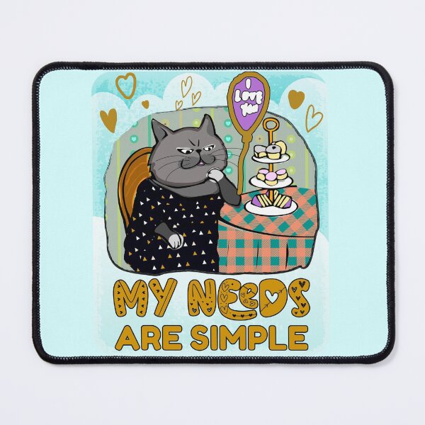 Item preview, My cat needs are simple - crazy cake cat eating cookies designed and sold by catnbloom.