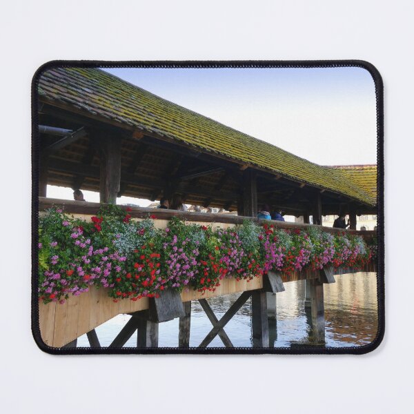 Item preview, Lucerne Bridge with flowers designed and sold by Shiva77.