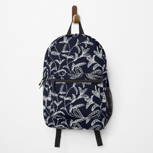 Item preview, White on Indigo, Flower Embroidery designed and sold by Thepsonthi.