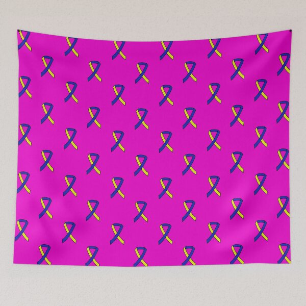 Item preview, Down Syndrome Awareness Ribbon Pink Background designed and sold by KTCreativeSide.