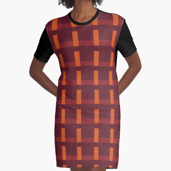 Lines, red, 5 - NESCI Graphic T-Shirt Dress