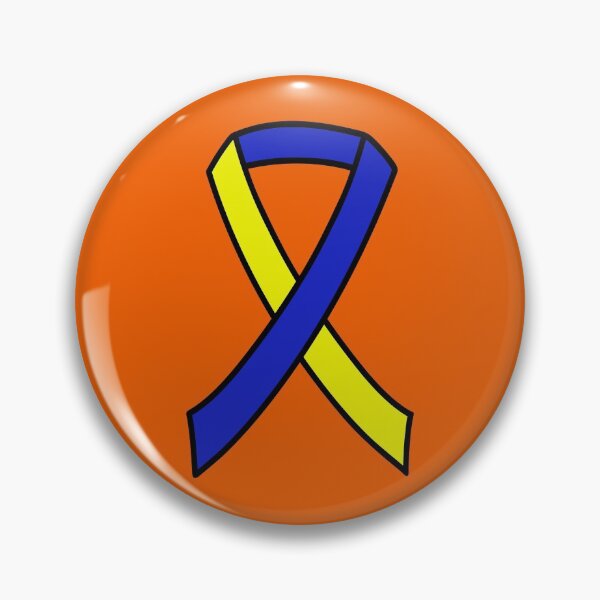 Item preview, Down Syndrome Awareness Ribbon Orange Background designed and sold by KTCreativeSide.