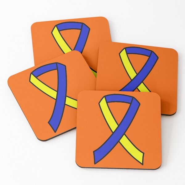 Item preview, Down Syndrome Awareness Ribbon Orange Background designed and sold by KTCreativeSide.