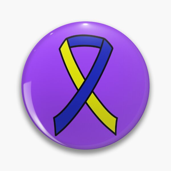 Item preview, Down Syndrome Awareness Ribbon Purple Background designed and sold by KTCreativeSide.
