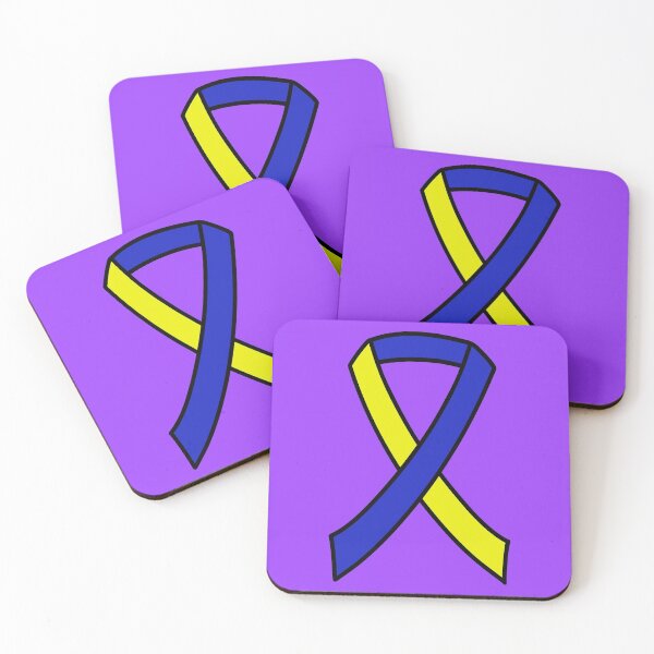 Item preview, Down Syndrome Awareness Ribbon Purple Background designed and sold by KTCreativeSide.
