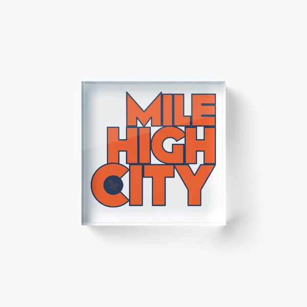 Item preview, Mile High City Typography - Orange And Blue designed and sold by that5280lady.
