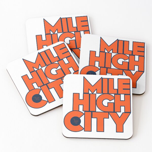 Item preview, Mile High City Typography - Orange And Blue designed and sold by that5280lady.