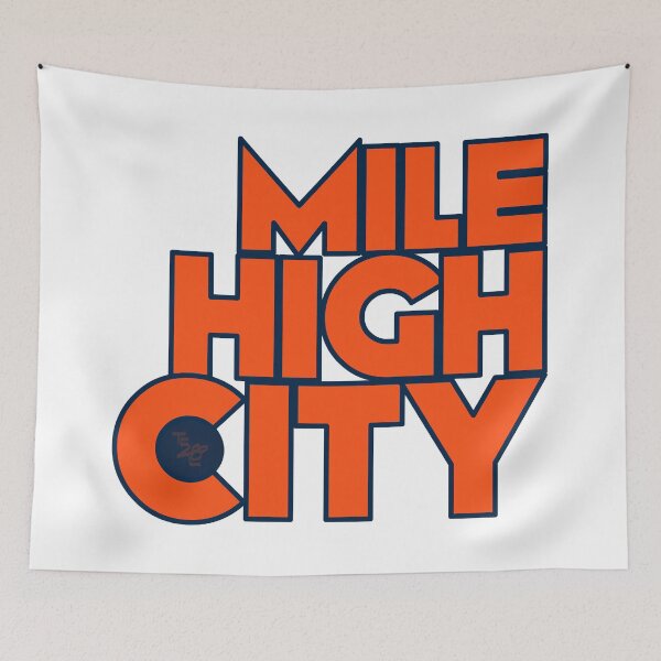 Item preview, Mile High City Typography - Orange And Blue designed and sold by that5280lady.